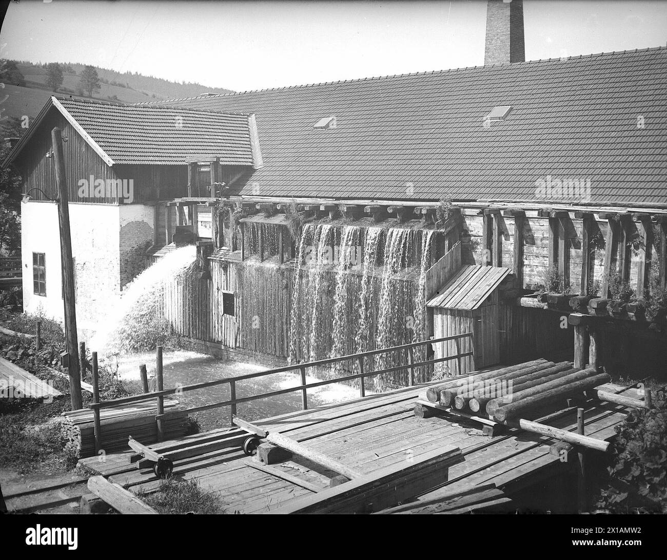 Jauern à l'infirmerie de Semmering, scierie Potterns, 1927 - 19270101 PD2375 - Rechteinfo : droits gérés (RM) Banque D'Images