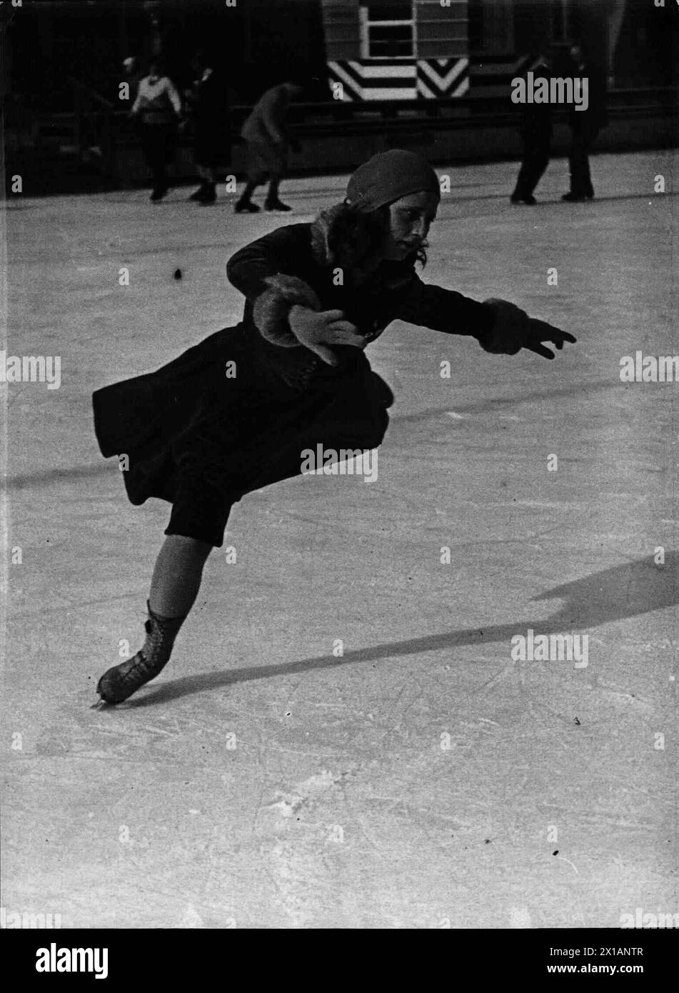 Patinage artistique, la patineuse artistique norvégienne Nanna Egedius, 1930 - 19300101 PD10120 - Rechteinfo : droits gérés (RM) Banque D'Images