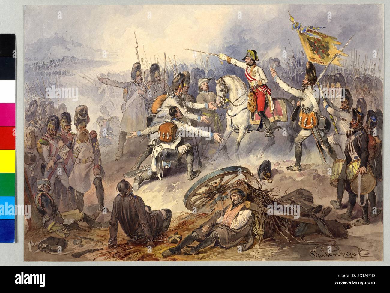 Bataille de Stockach 1799, deuxième guerre de coalition. 25.3,1799