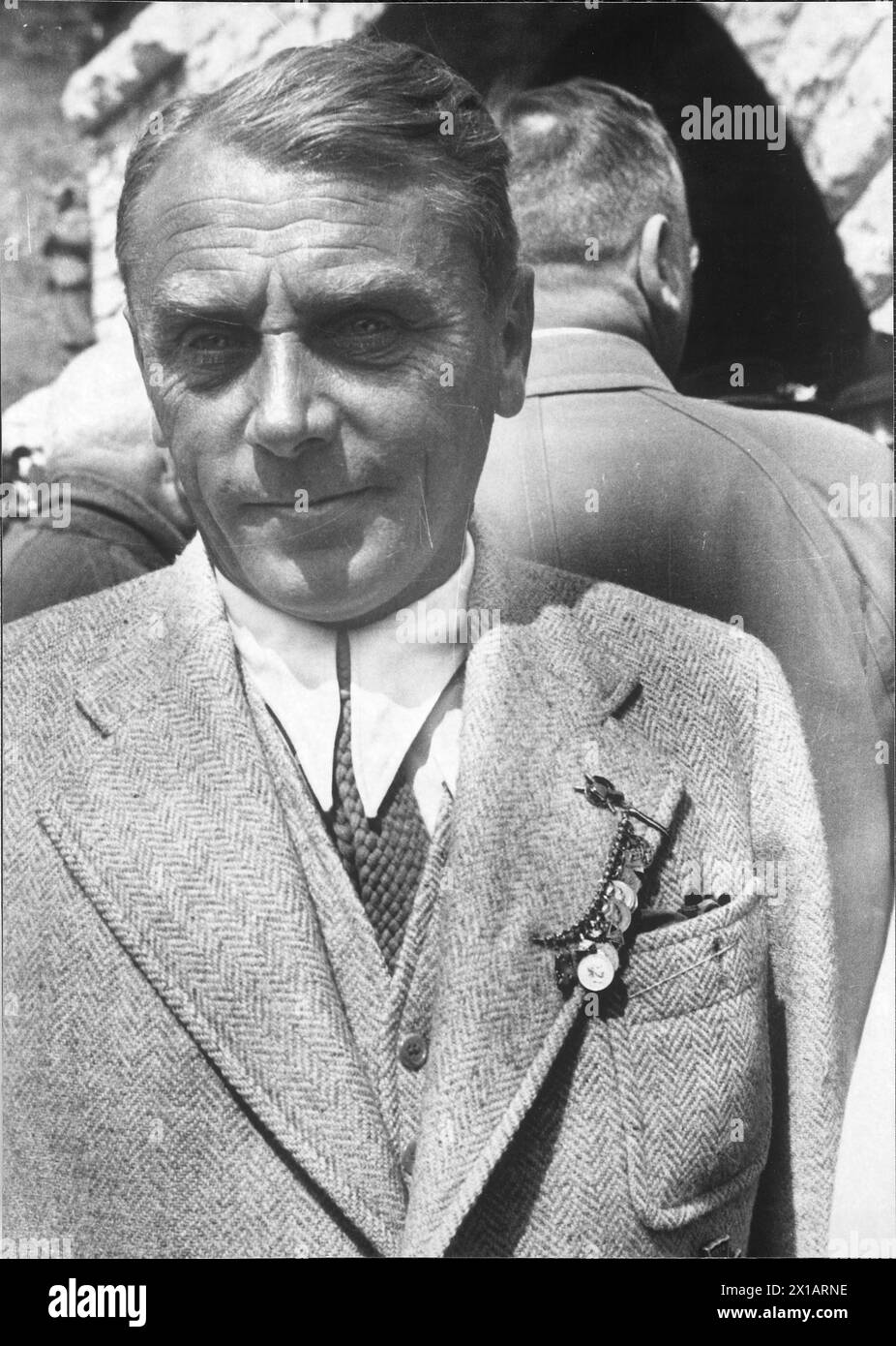 Lancement de la Grossglockner High Alpine Road, ingénieur Wallack, sur la base de ses plans la Glocknerstrasse (Glockner Street) a été construite., 1935 - 19350101 PD5396 - Rechteinfo : Rights Managed (RM) Banque D'Images