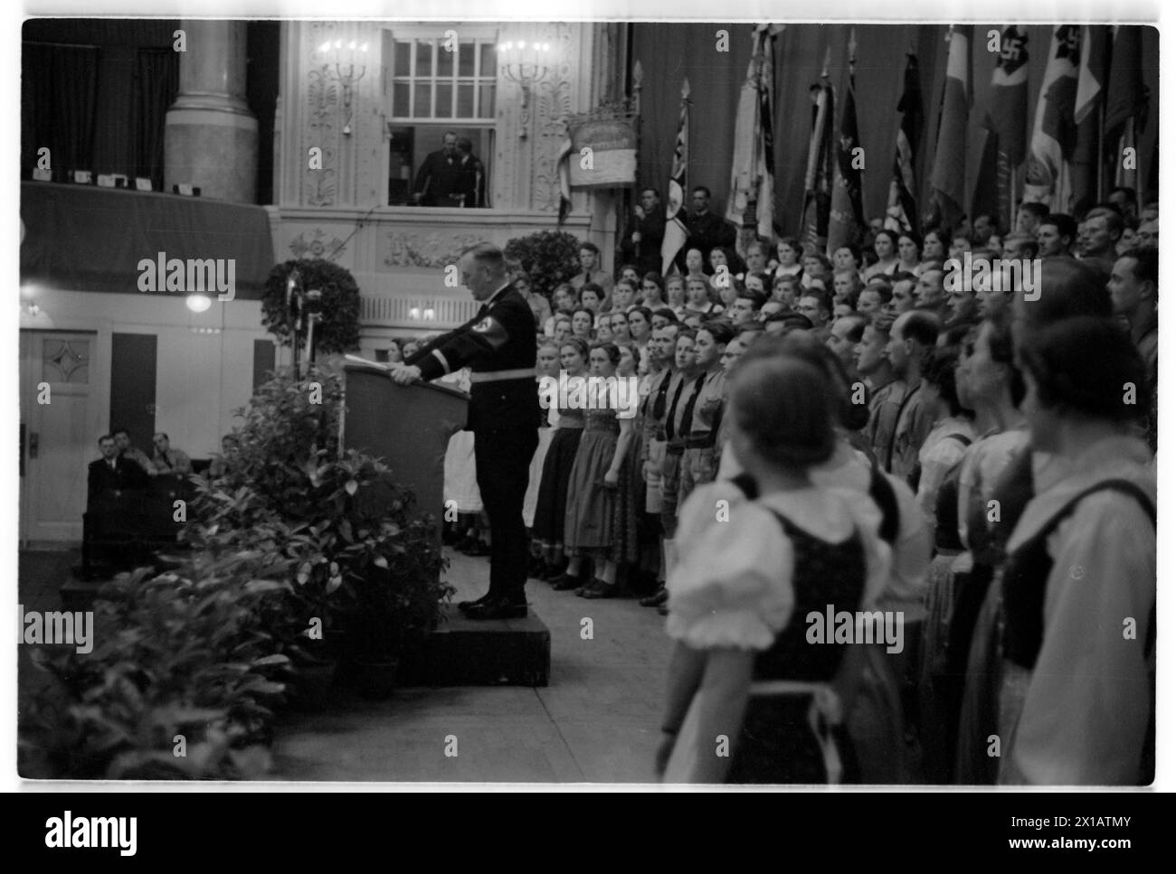 Dissolution de l'Association gymnastique allemande, grande salle des Viennois : Oration d'Arthur Seyss-Inquart, 18.5.1938 - 19380518 PD0014 - Rechteinfo : droits gérés (RM) Banque D'Images