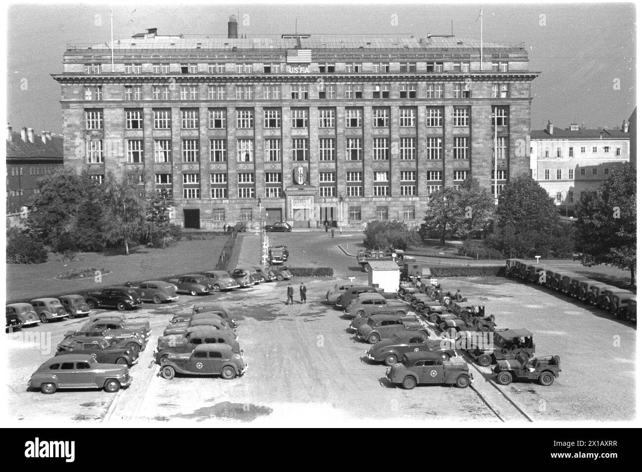 Bureau du commandant américain, dans le bâtiment de la Banque nationale autrichienne, 1947 - 19470101 PD1081 - Rechteinfo : Rights Managed (RM) Banque D'Images