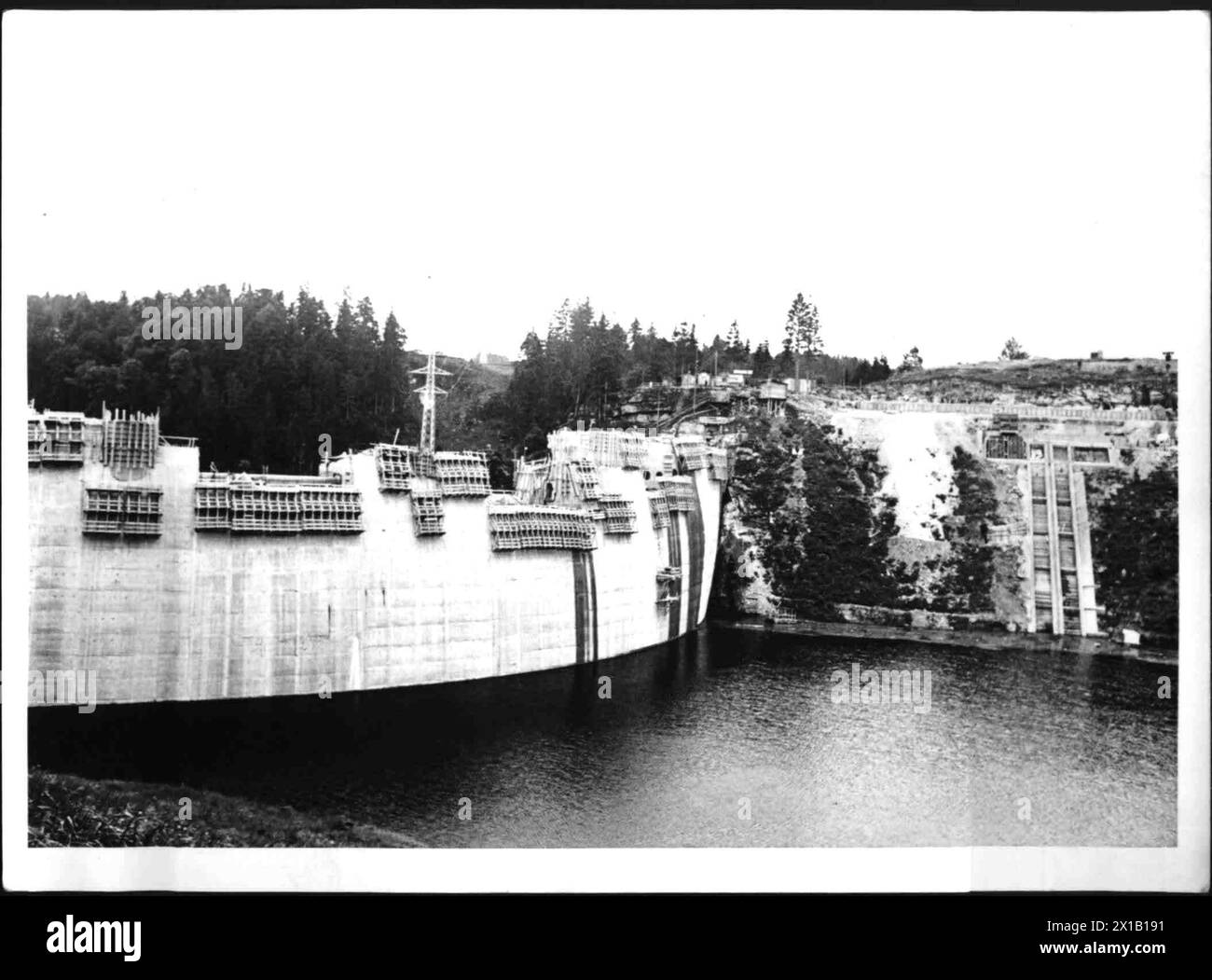 Construction de la centrale électrique Ottenstein, 07.09.1955 - 19550907_PD0006 - Rechteinfo : Rights Managed (RM) Banque D'Images