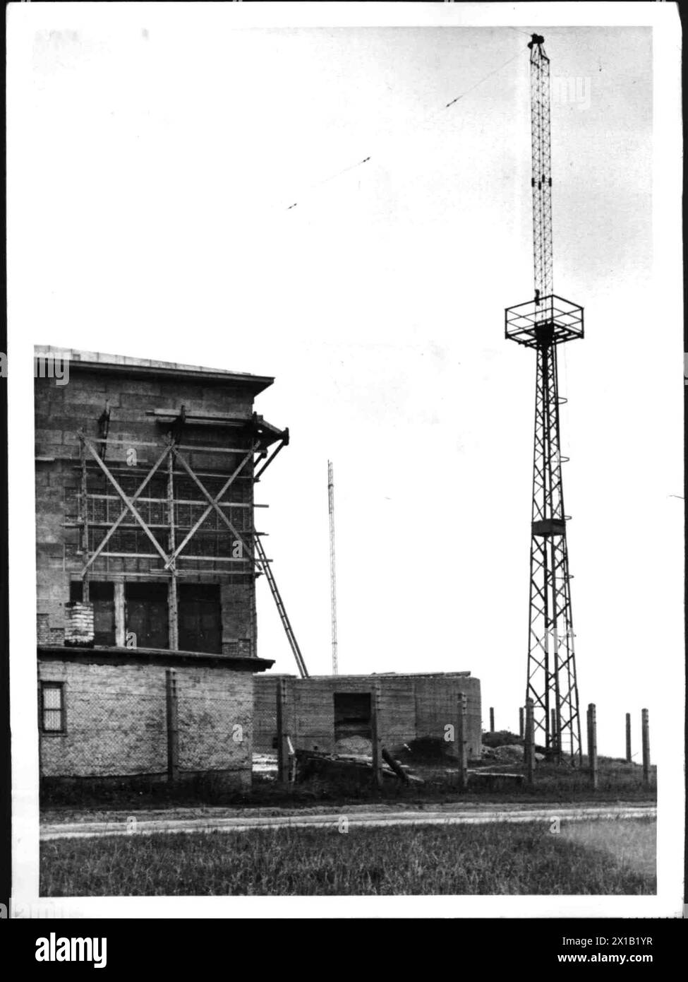 La reconstruction de l'émetteur Bisamberg (pic), 1959 - 19590101 PD2516 - Rechteinfo : droits gérés (RM) Banque D'Images