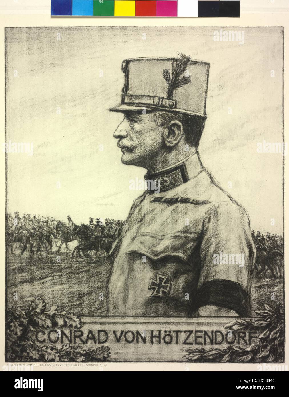 Conrad von Hoetzendorf, héliographie basée sur le dessin, 1915 - 19150101 PD7562 - Rechteinfo : droits gérés (RM) Banque D'Images