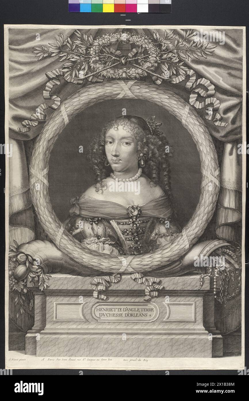 Henriette, Princesse d'Angleterre, gravure / gravure sur cuivre d'après une peinture de Jean Nocret, - 19300101 PD20138 - Rechteinfo : droits gérés (RM) Banque D'Images
