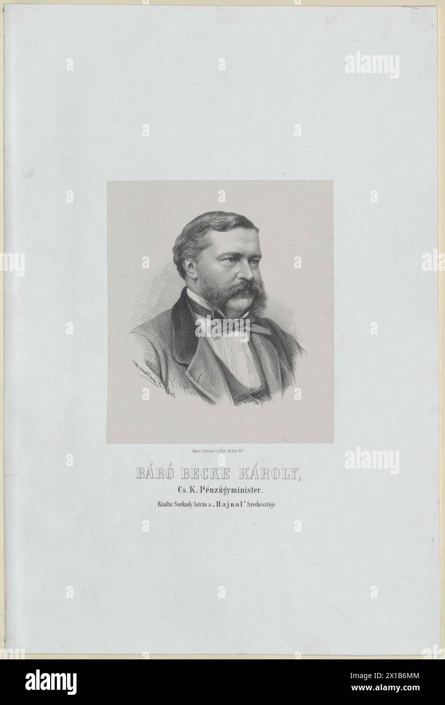 Becke, Franz Karl Baron, ministre autrichien des Finances 1867-1870, - 19830422 PD126268 - Rechteinfo : droits gérés (RM) Banque D'Images