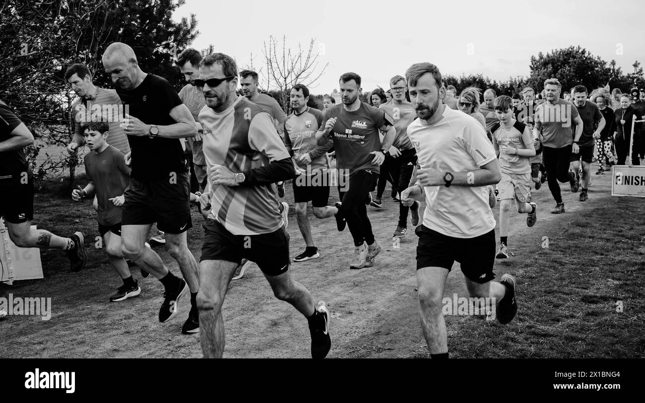 Parkrun à Montrose, Angus, Écosse Banque D'Images