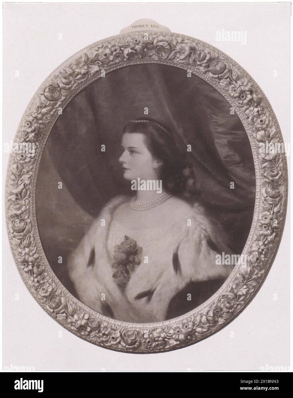 Elisabeth, impératrice d'Autriche, reproduction d'après une peinture de Thoren 1857, - 18570101 PD0131 - Rechteinfo : droits gérés (RM) Banque D'Images