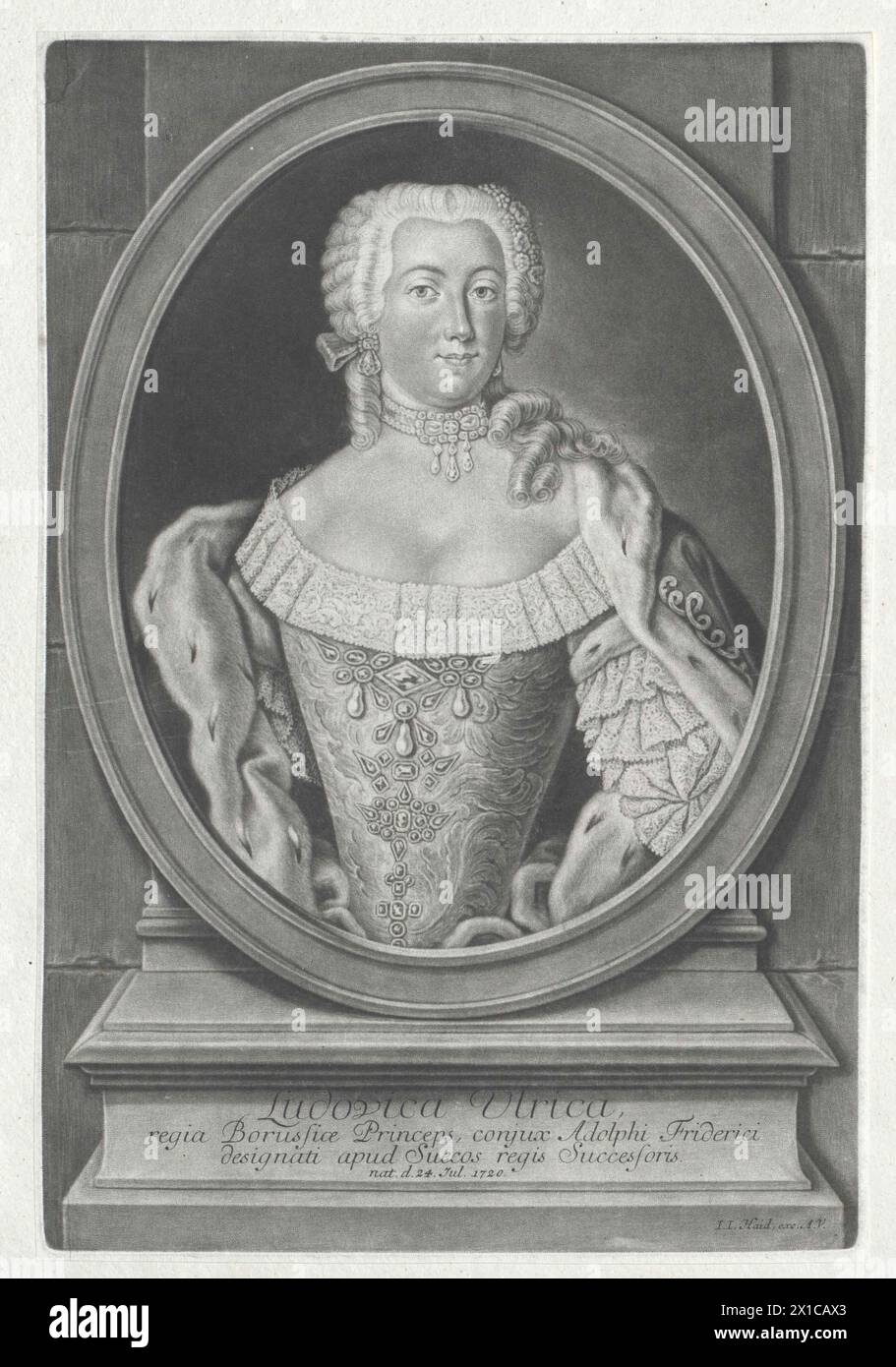 Louisa Ulrika, princesse de Prusse, Reine de Suède 1751 - 1771, - 19830422 PD72150 - Rechteinfo : droits gérés (RM) Banque D'Images