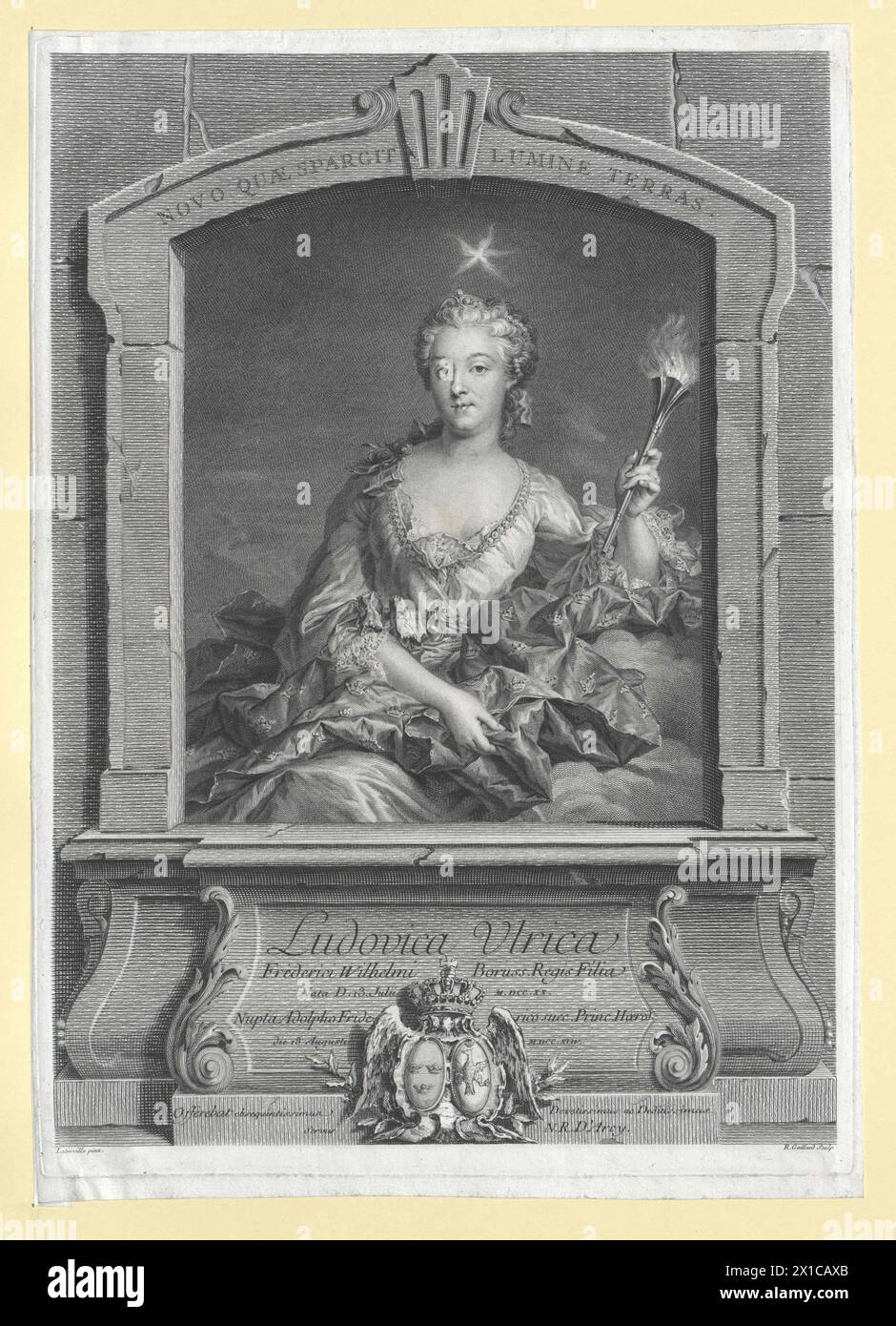 Louisa Ulrika, princesse de Prusse, Reine de Suède 1751 - 1771, - 19830422 PD72060 - Rechteinfo : droits gérés (RM) Banque D'Images