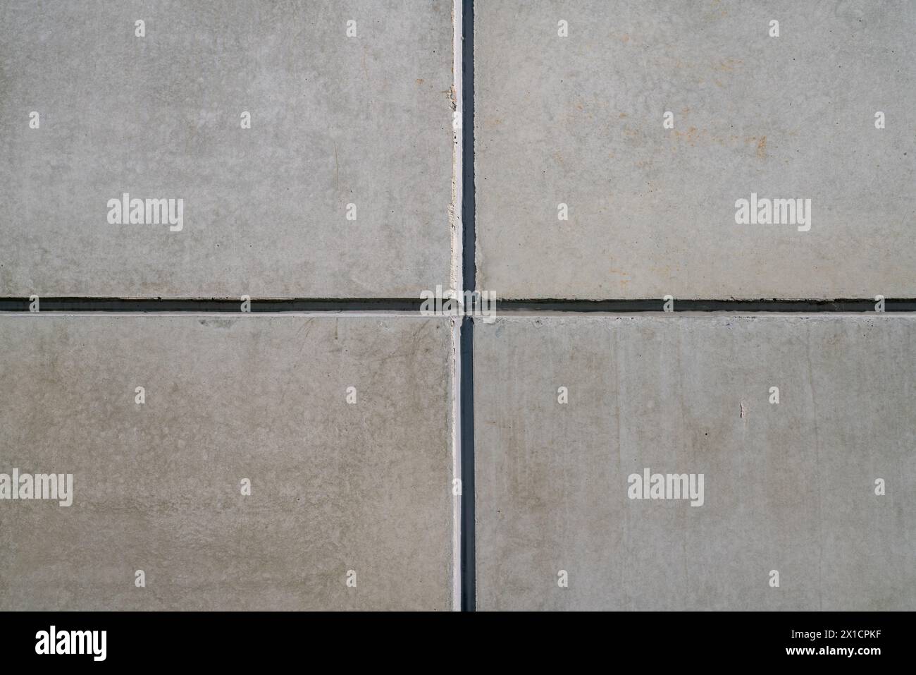 béton armé préfabriqué, jonction entre les intersections d'éléments préfabriqués en béton. Banque D'Images