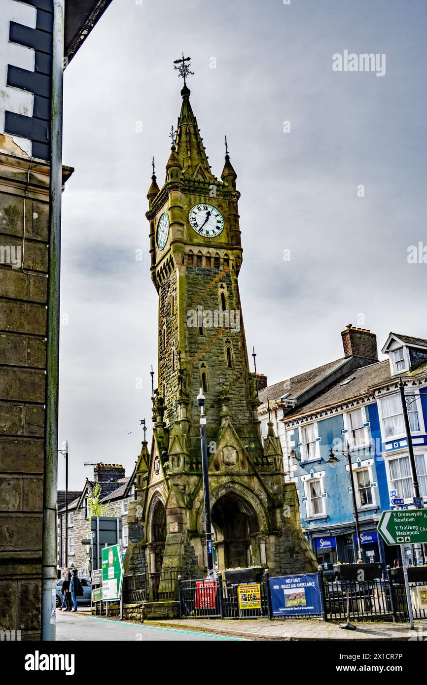 Horloge de la ville de Machynlleth Banque D'Images