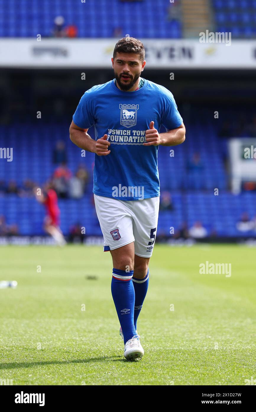 Sam Morsy of Ipswich Town - Ipswich Town v Middlesbrough, Sky Bet Championship, Portman Road, Ipswich, Royaume-Uni - 13 avril 2024 usage éditorial exclusif - restrictions DataCo applicables Banque D'Images