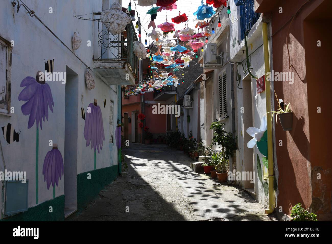 Fiumara Reggio Calabria Italie - Borgo Croce,Alley Banque D'Images