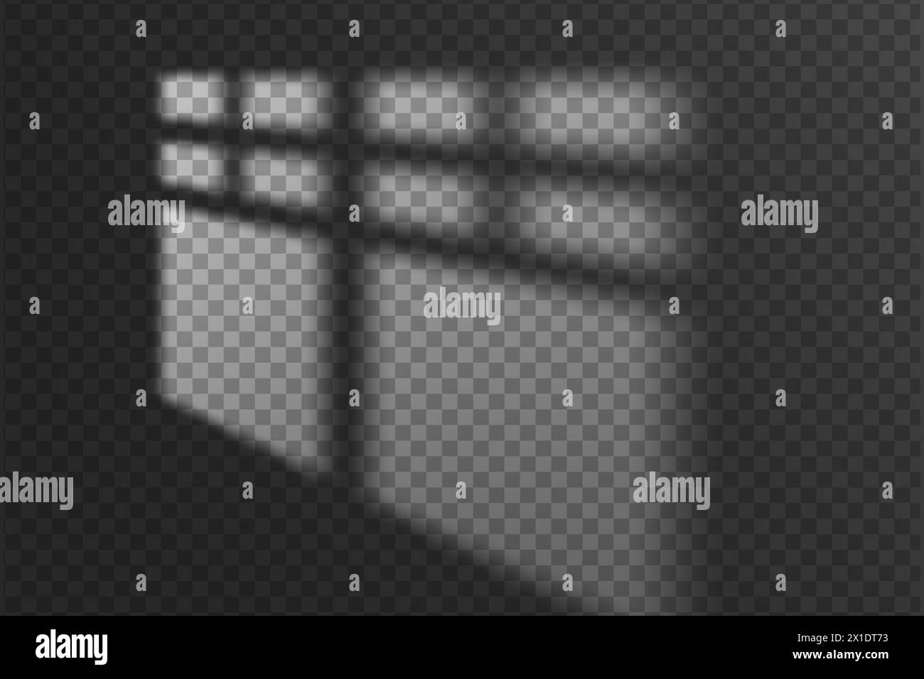 Superposition d'ombre d'effet de lumière à partir d'un arrière-plan transparent isolé de la fenêtre. Illustration de Vecteur