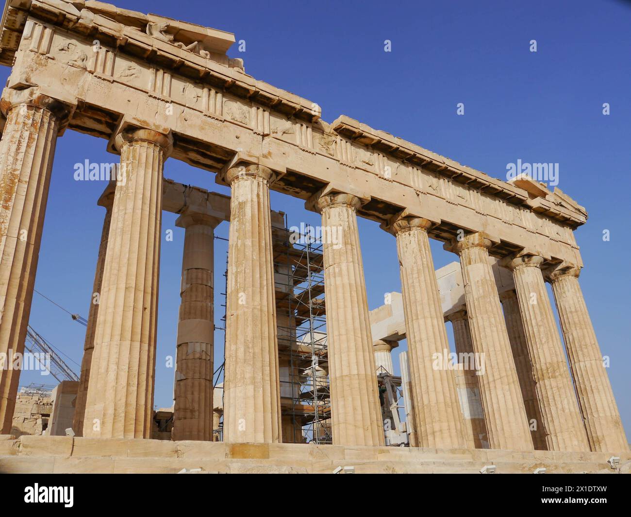 Le Parthénon sur l'Acropole d'Athènes en Grèce Banque D'Images