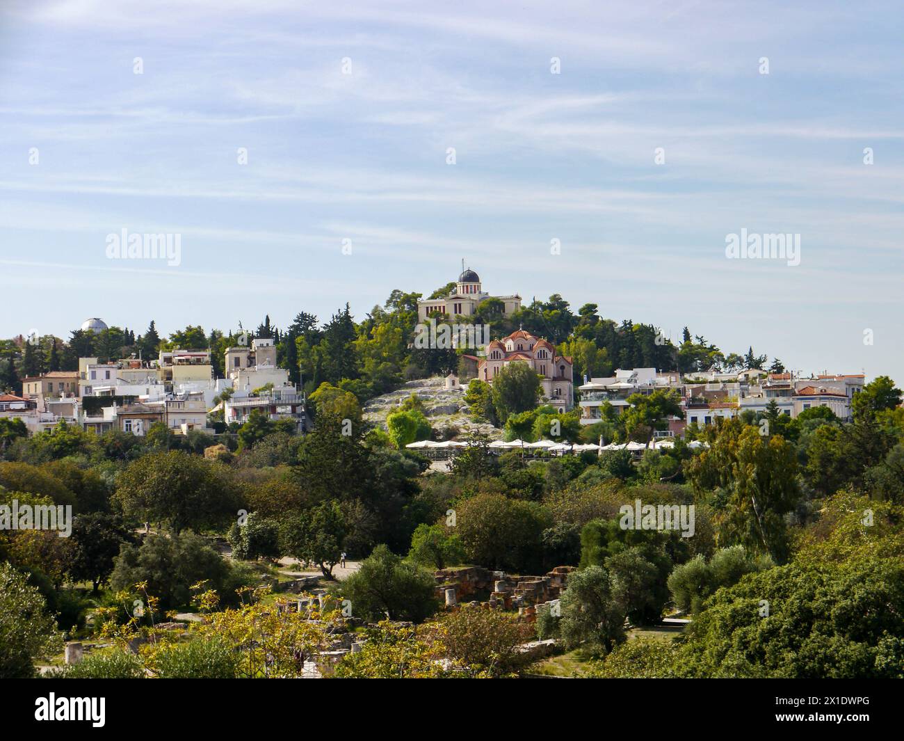 L'église d'Agios Georgios, vue de l'ancienne agora d'Athènes Banque D'Images