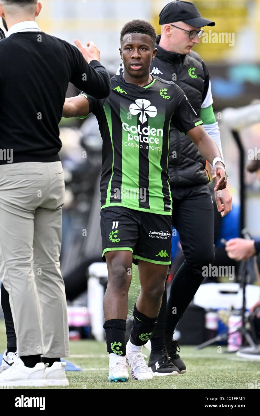 Bruges, Belgique. 01st Apr, 2024. Alan Minda (11 ans) de cercle photographié lors du match Jupiler Pro League saison 2023 - 2024 jour 2 dans les éliminatoires des Champions entre cercle Brugge et Club Brugge le 1er avril 2024 à Bruges, Belgique. (Photo de David Catry/Isosport) crédit : Sportpix/Alamy Live News Banque D'Images