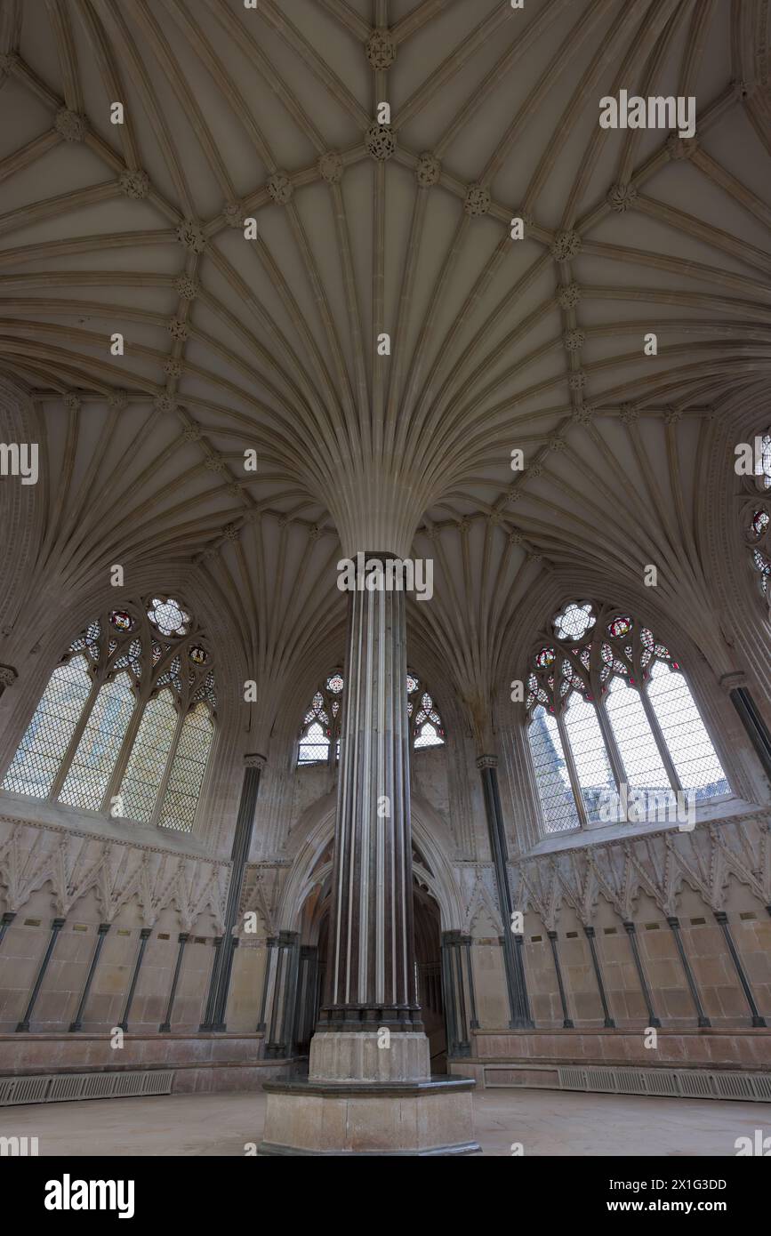 Wells Cathedral Interior, Wells, Somerset, Royaume-Uni Banque D'Images