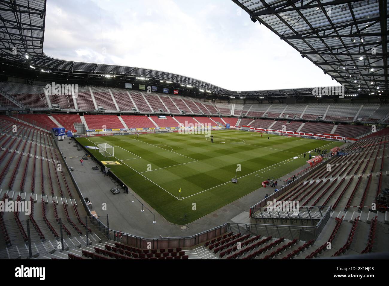 Le stade Wörthersee vide avant la finale de la Coupe Uniqa ÖFB entre le FC Red Bull Salzburg et le SC Austria Lustenau le 29 mai 2020 à Klagenfurt, en Autriche. - 20200529 PD5931 - Rechteinfo : droits gérés (RM) Banque D'Images