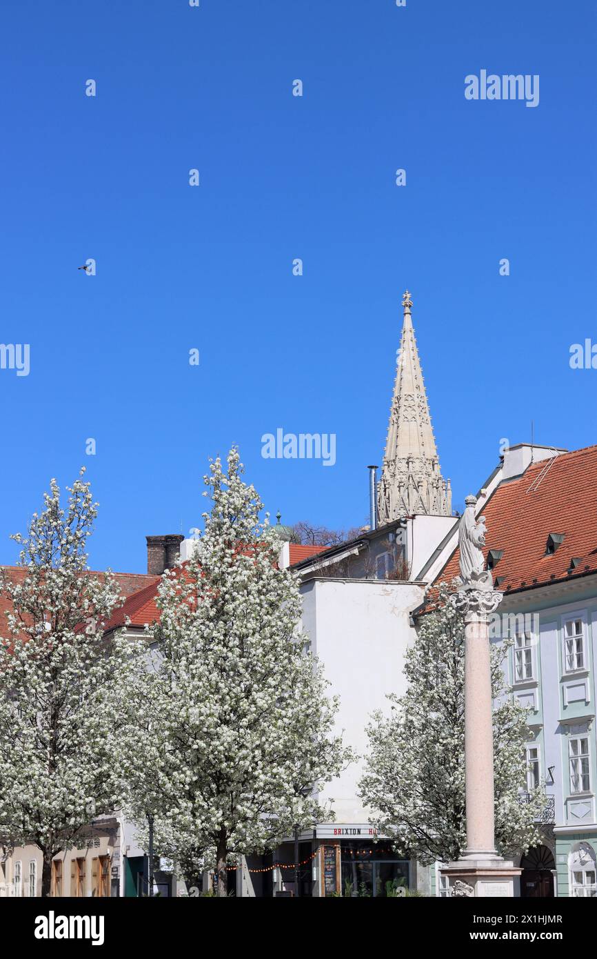 Architecture de la vieille ville de Bratislava, Slovaquie. Belle ville le jour du printemps. Concept Voyager en Europe. Banque D'Images