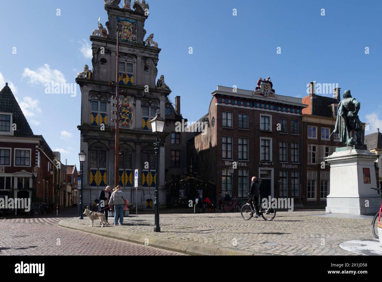 Magnifique façade du musée West Fries à Roode Steen Hoorn pays-Bas UE avec des expositions de l'âge d'or néerlandais de la Compagnie néerlandaise des Indes orientales et St Banque D'Images