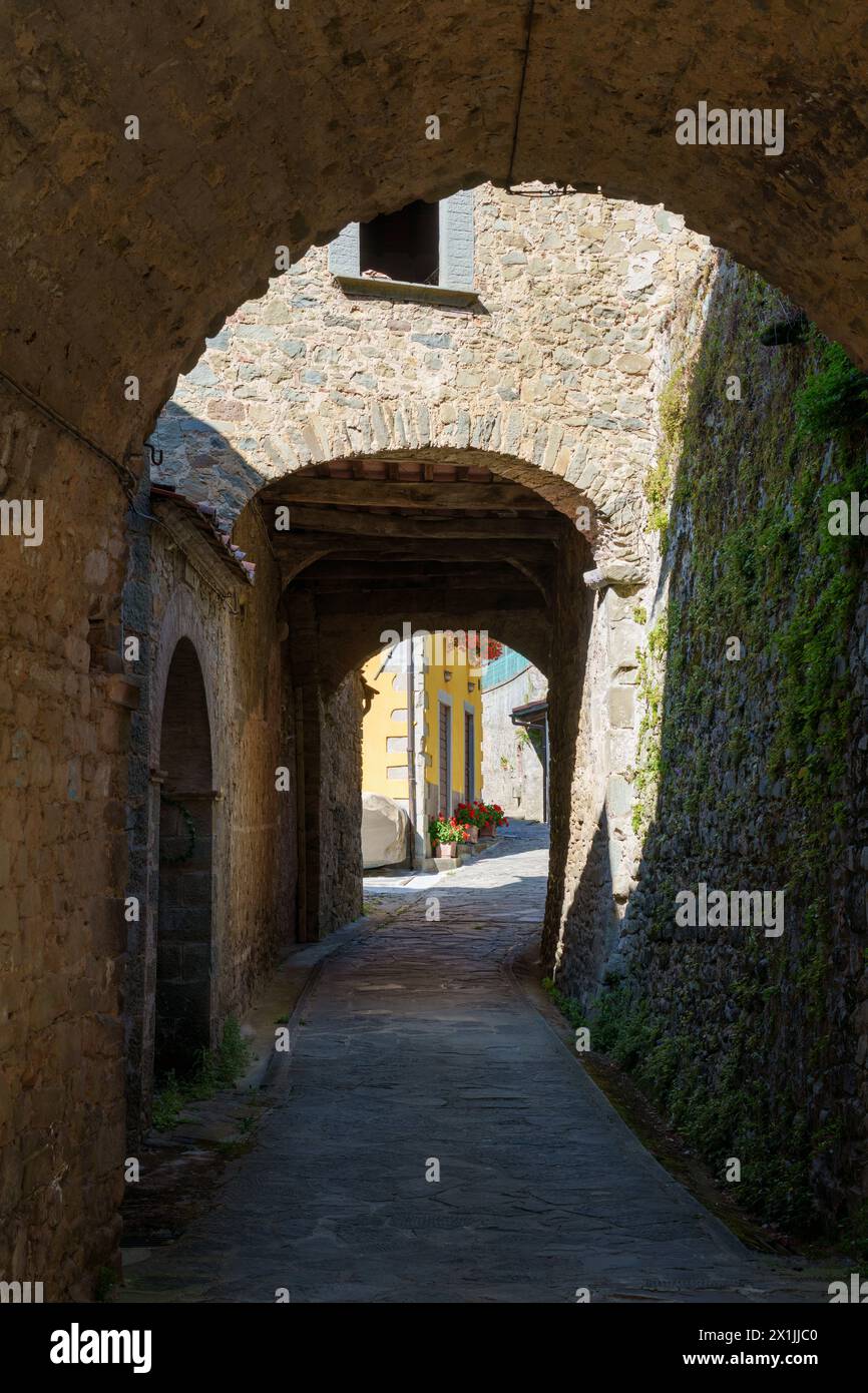 Benabbio, vieux village près de Bagni di Lucca, Toscane, Italie Banque D'Images