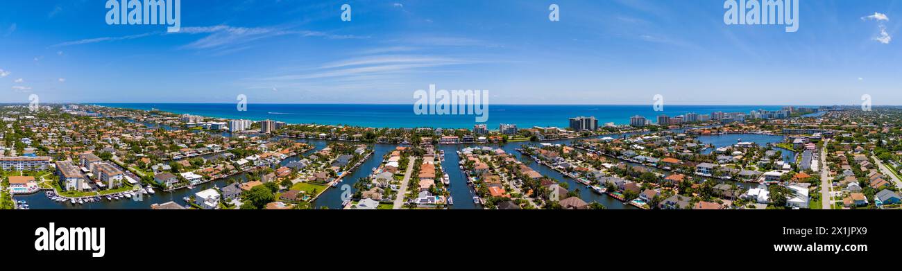 Panorama aérien Delray Beach Floride Banque D'Images