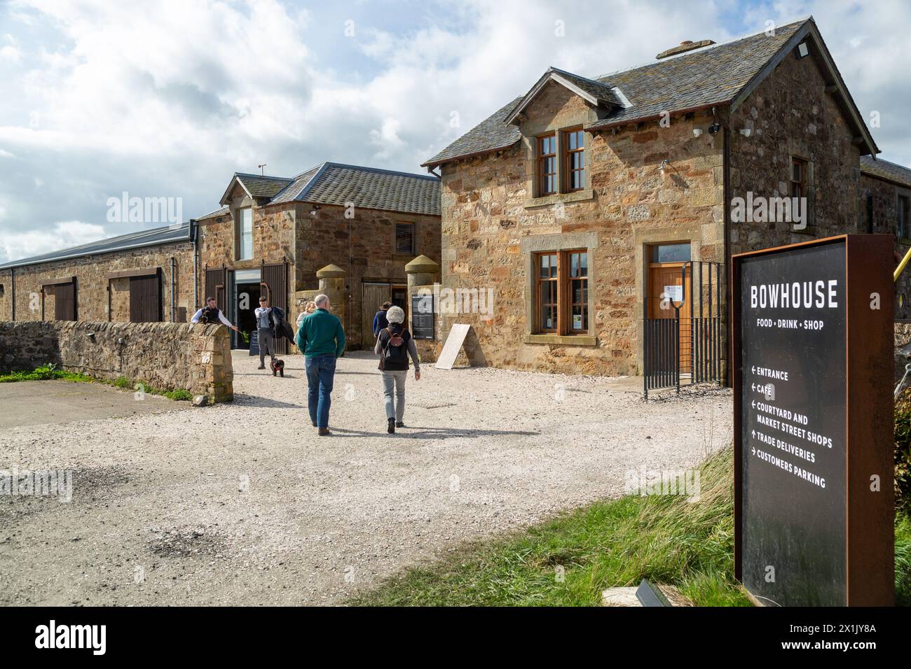 Bowhouse est un lieu pour les commerçants locaux de nourriture et de boissons à Fife Banque D'Images