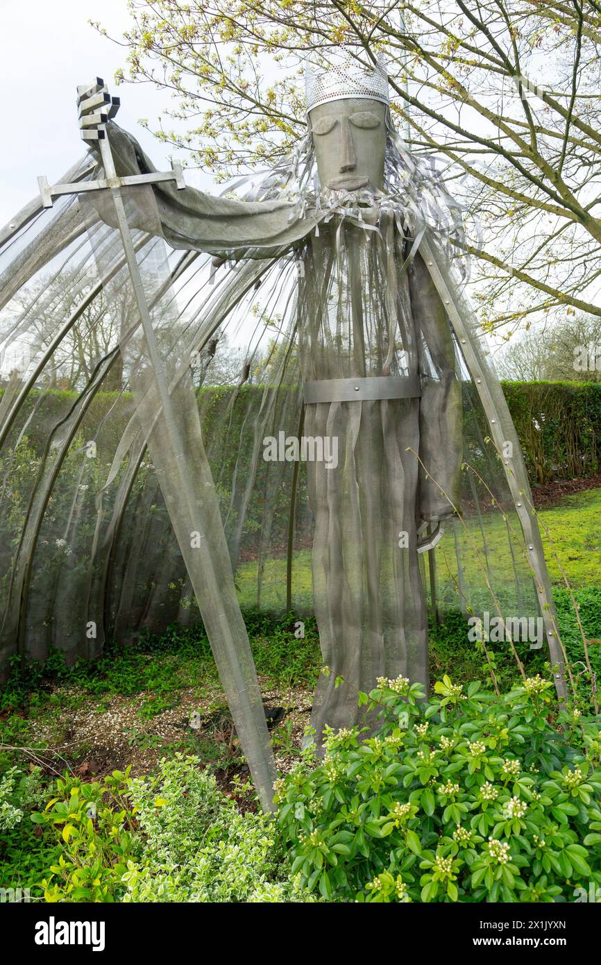 Sculpture en acier inoxydable du « King Canute » conçue par Christine Wilcox-Baker Banque D'Images