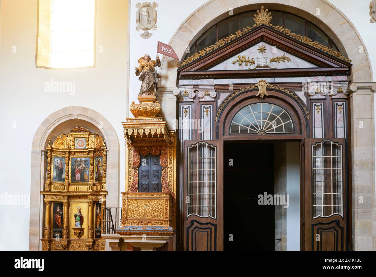 L'intérieur d'Igreja de São Gonçalo est une église à Amarante, au nord du Portugal. Il est classé monument national Banque D'Images