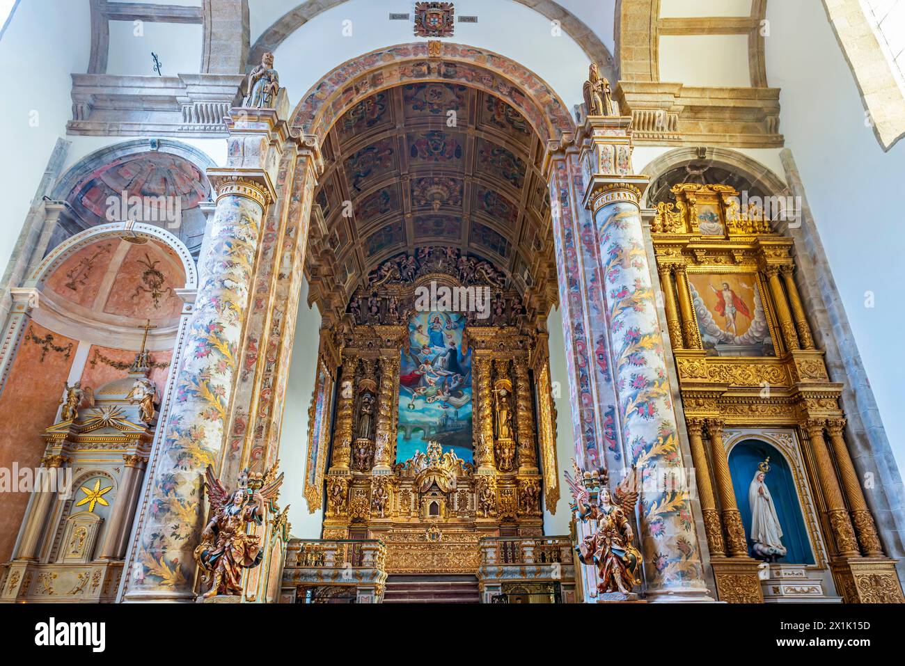L'intérieur d'Igreja de São Gonçalo est une église à Amarante, au nord du Portugal. Il est classé monument national Banque D'Images