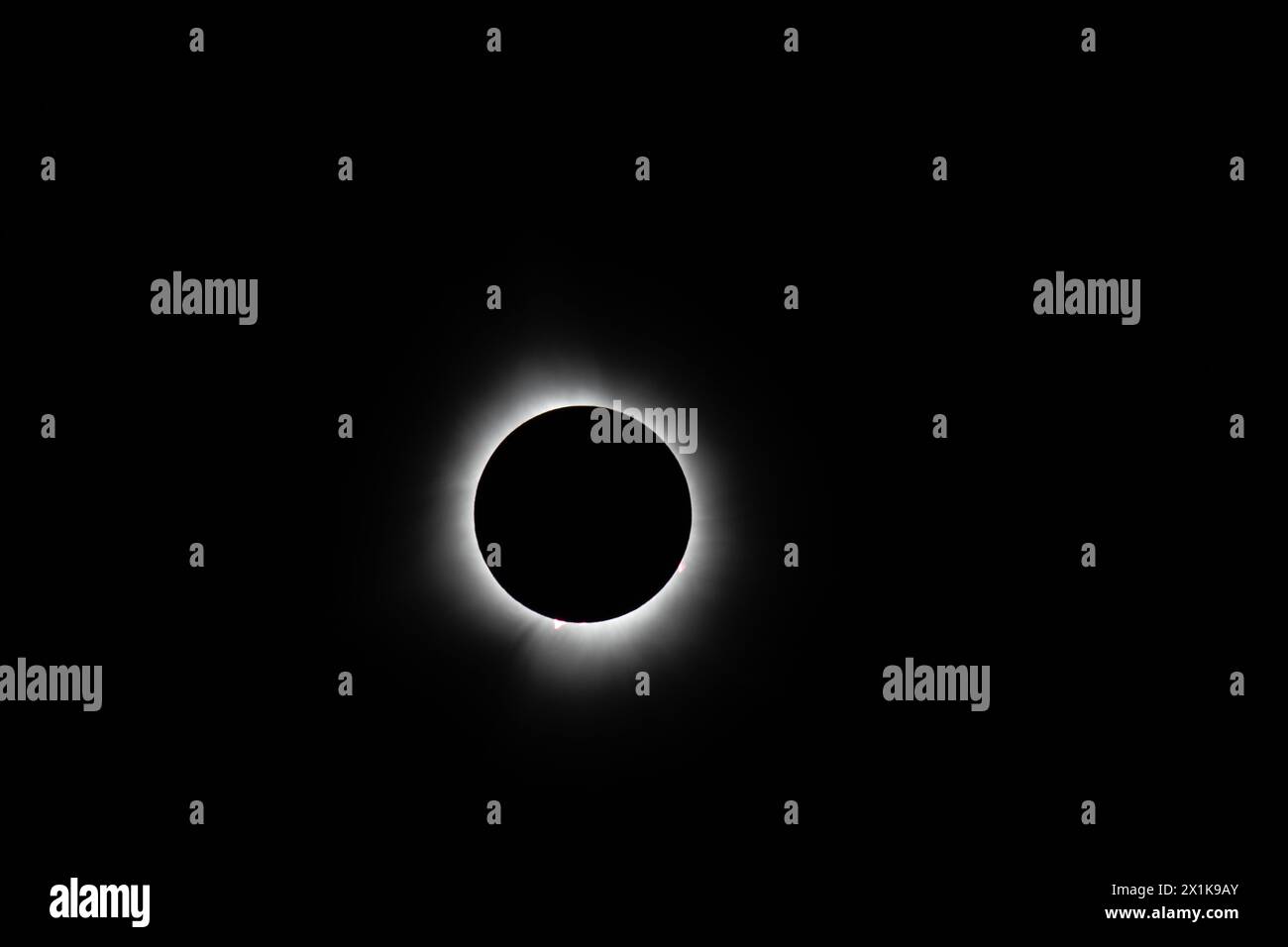 Solar Eclipse le 08 avril 2024 dans le Maine, USA Banque D'Images