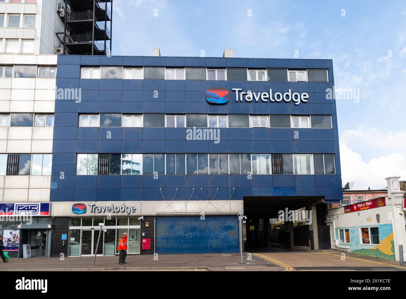 Hôtel Travelodge Southend on Sea à Chichester Road, Southend on Sea, Essex, Royaume-Uni. Motel dans la rue arrière urbaine de Southend Banque D'Images