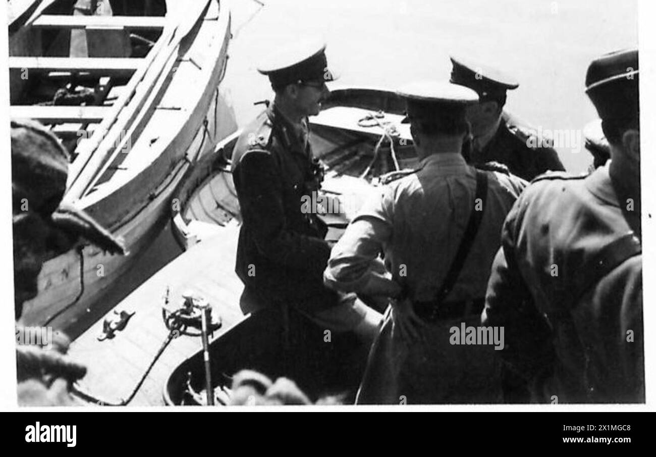 Le major J.F. Evetts est représenté parmi les commandants de l'armée britannique au moyen-Orient, représentant les hauts dirigeants militaires. Banque D'Images