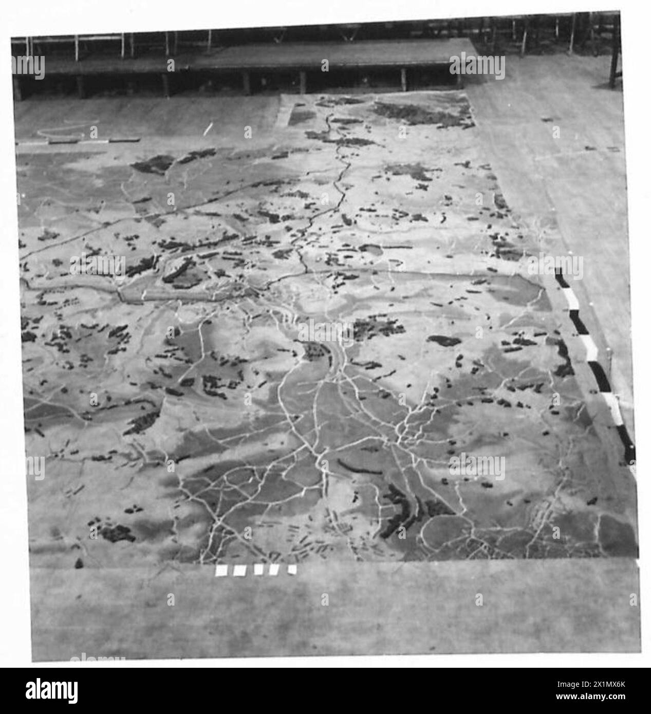 Photographies composites de cartes prises à des fins de « jointure » dans le cadre de l'étude administrative du Southern Command dans l'armée britannique. Banque D'Images