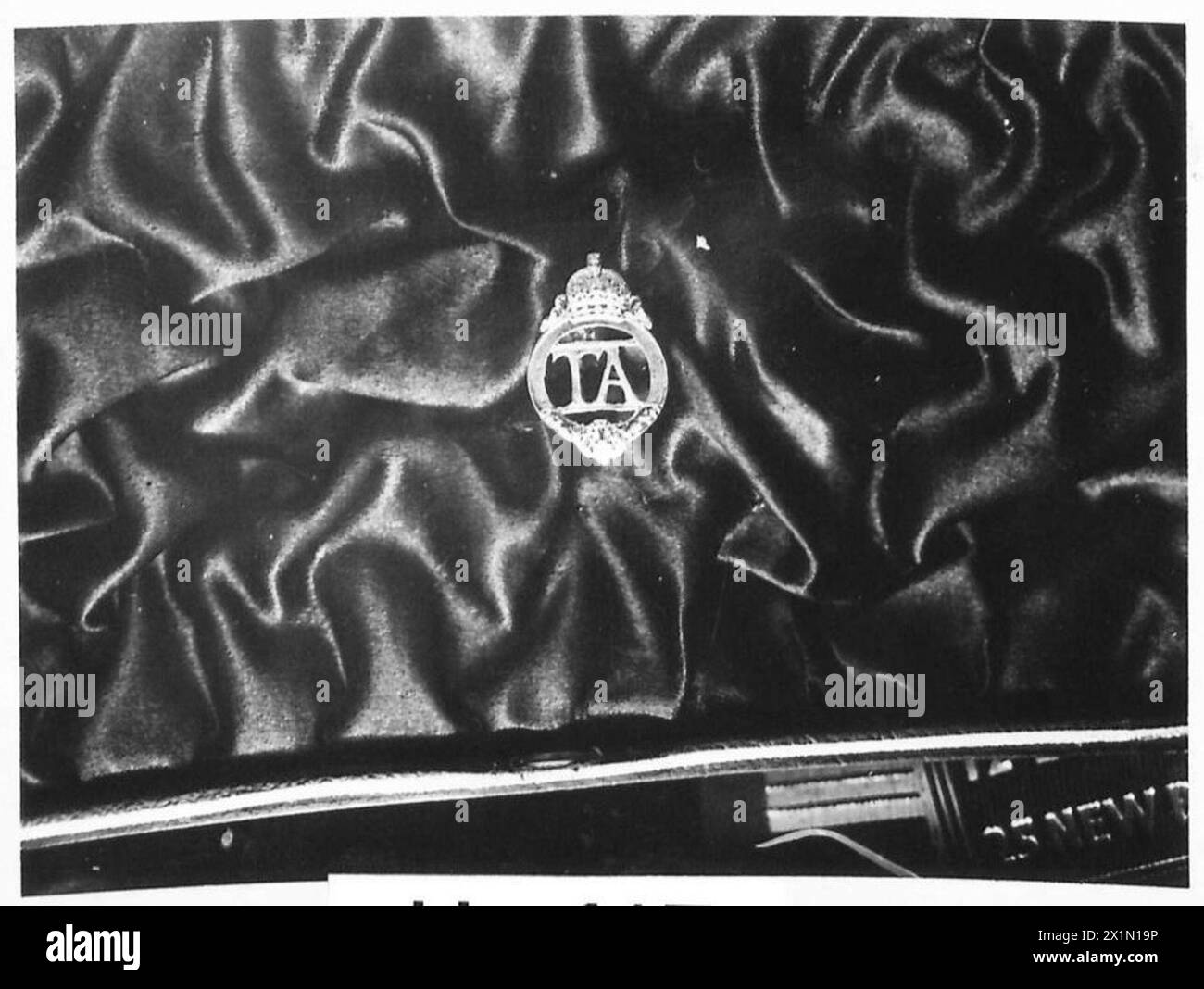 L'insigne de l'armée territoriale représentant le service et l'affiliation au sein de l'armée britannique. Banque D'Images