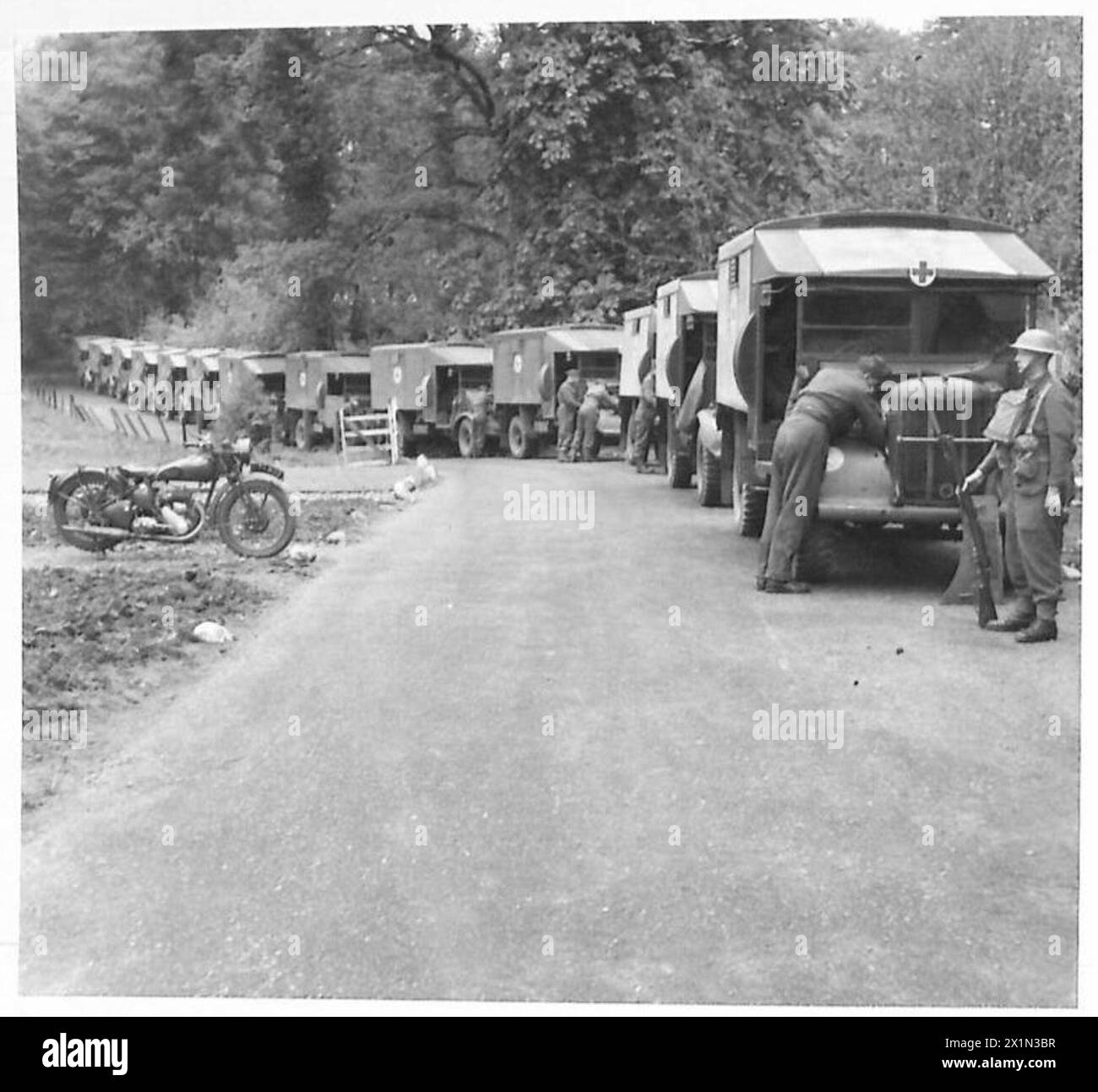 Un parking ambulance au 19 Casualty Clearing Station à Kilrean, comté de Londonderry, géré par l'armée britannique. Banque D'Images