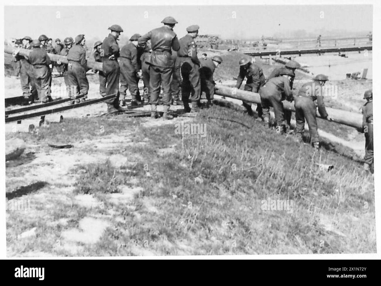 TRAVERSÉE DU RHIN - aube le jour J ! , Armée britannique, 21e groupe d'armées Banque D'Images