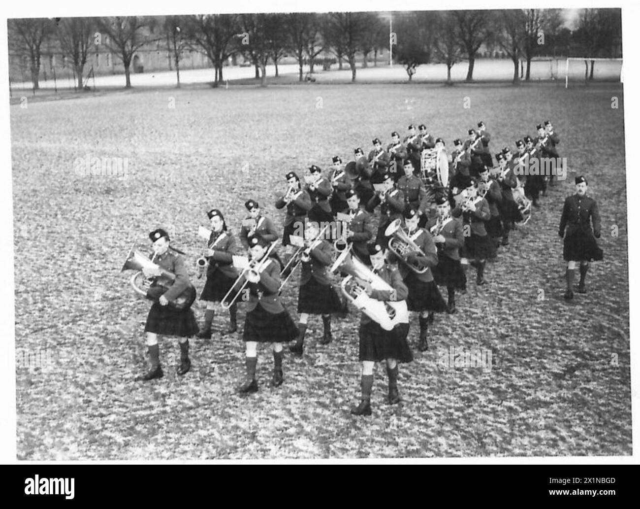 Les Cameron Highlanders sont montrés à leur banque militaire, qui fait partie de l'armée britannique, mettant en évidence les opérations financières régimentaires. Banque D'Images