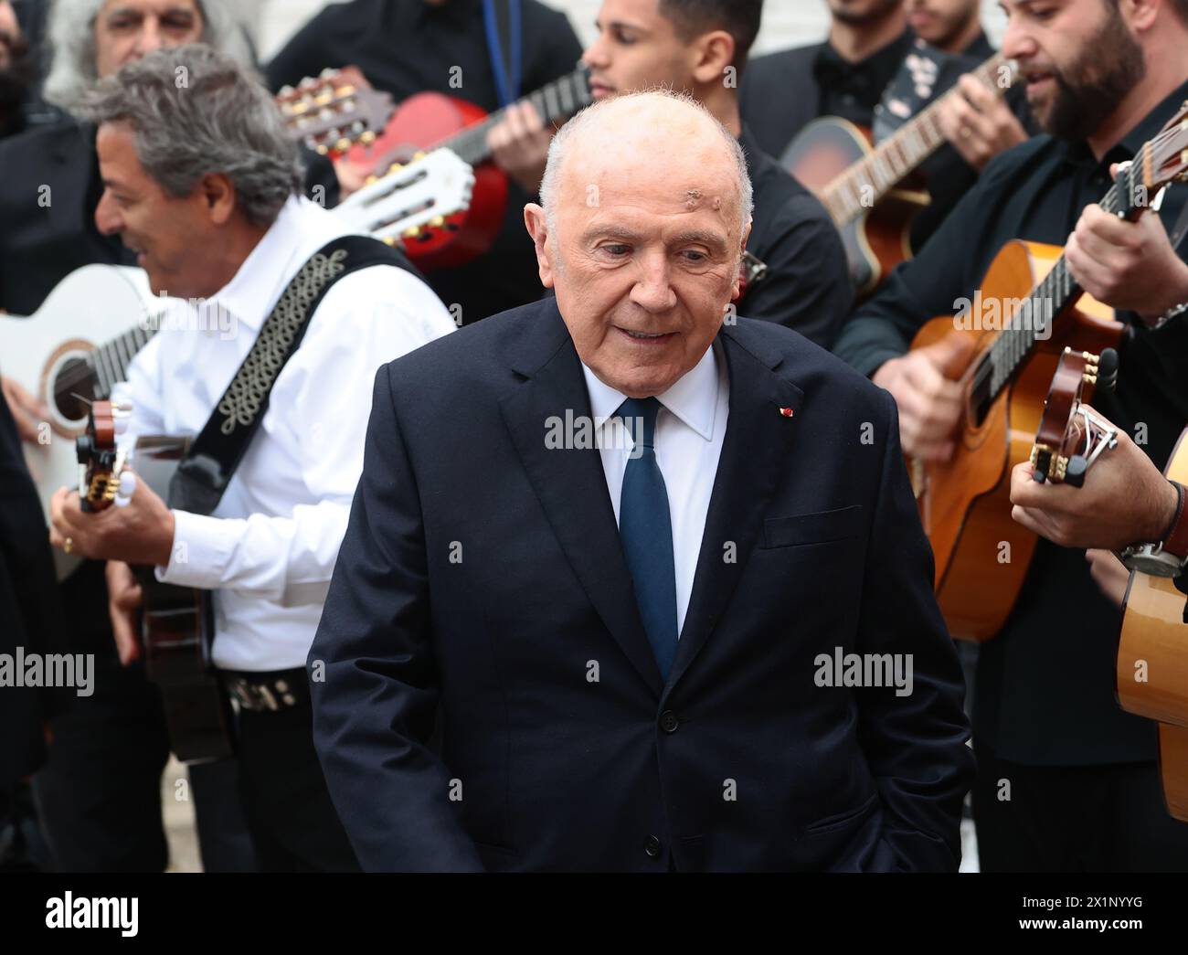 Venise, Italie. 17 avril 2024. Événement privé organisé par Mr. et Mme Pinault à la Fondation Giorgio Cini à Venise sur la photo : François Pinault crédit : Agence photo indépendante/Alamy Live News Banque D'Images