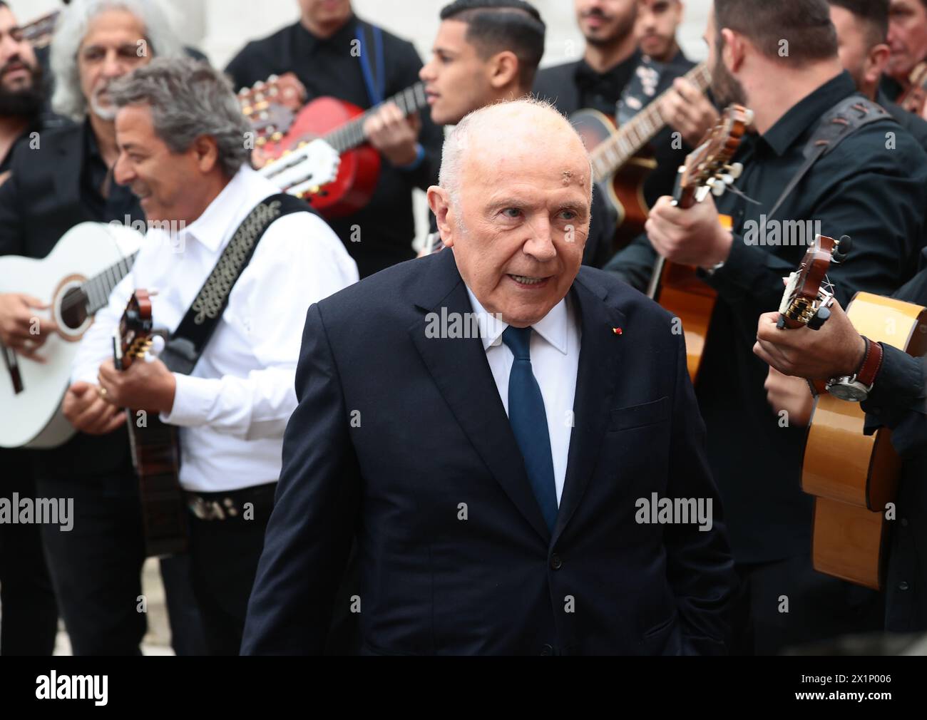 Venise, Italie. 17 avril 2024. Événement privé organisé par Mr. et Mme Pinault à la Fondation Giorgio Cini à Venise sur la photo : François Pinault crédit : Agence photo indépendante/Alamy Live News Banque D'Images