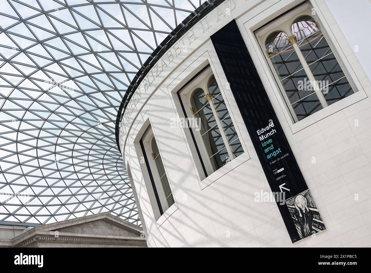 Londres, Royaume-Uni - 10 mai 2019 - exposition Edvard Munch au British Museum Banque D'Images