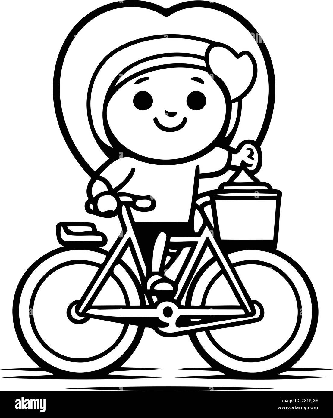 Garçon mignon faisant du vélo. illustration vectorielle pour votre conception. Illustration de Vecteur