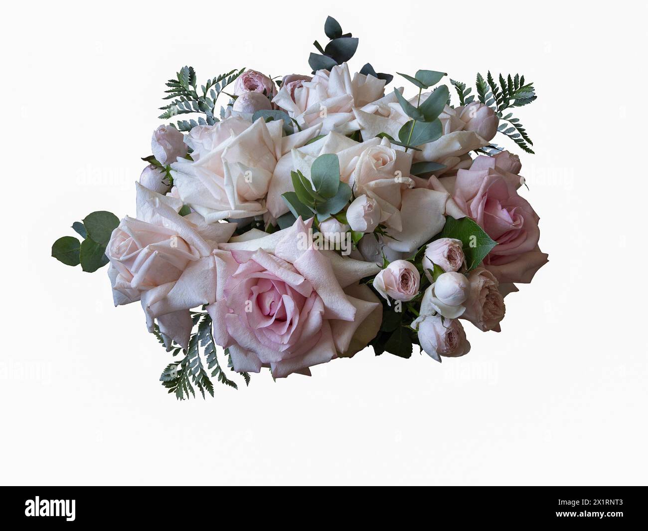 Beau bouquet de mariage sur un fond blanc Banque D'Images