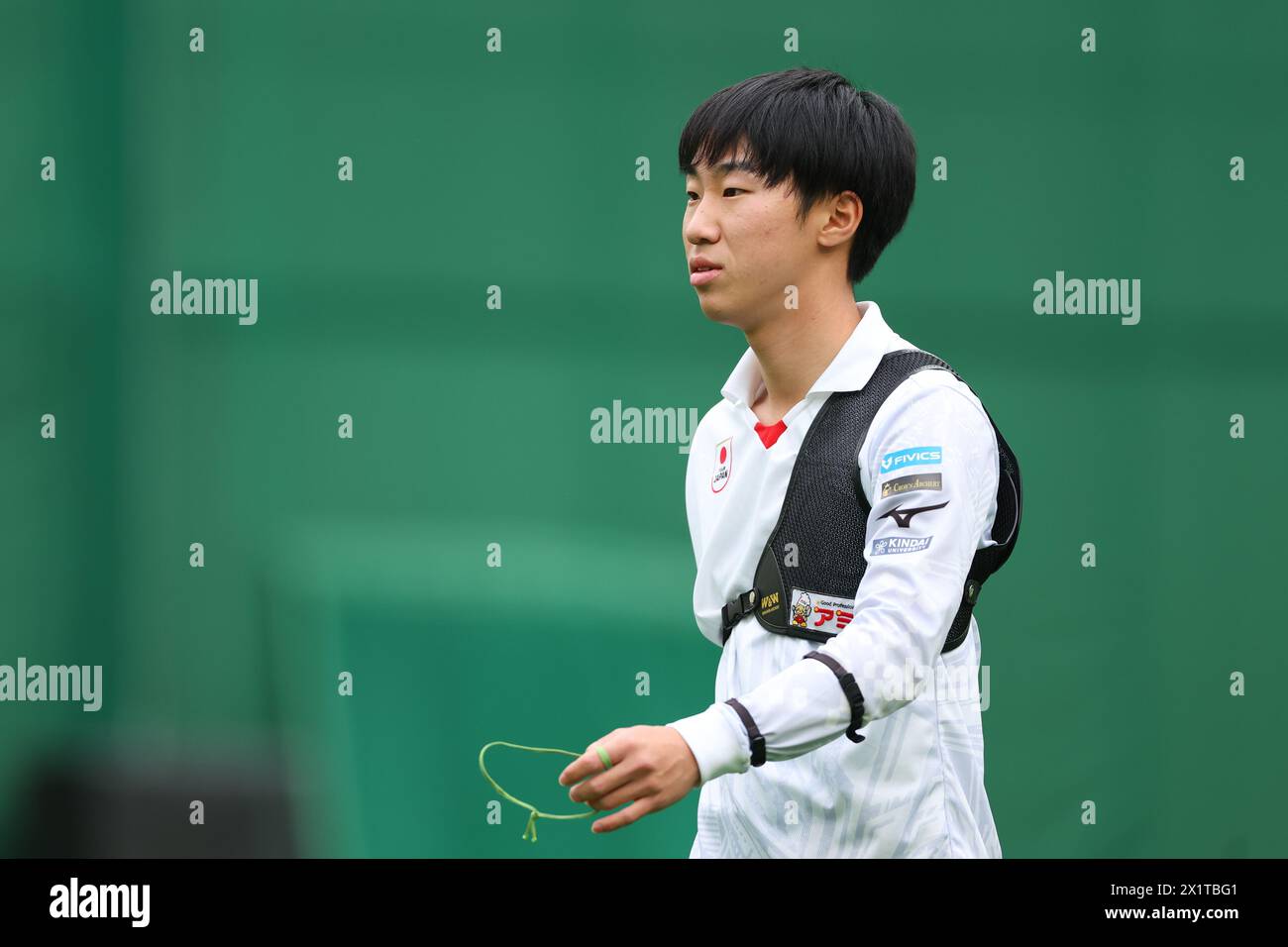 Champ de tir à l'arc du Centre national d'entraînement d'Ajinomoto, Tokyo, Japon. 18 avril 2024. Fumiya Saito (JPN), 18 AVRIL 2024 - tir à l'arc : entraînement de l'équipe nationale du Japon pour les Jeux Olympiques de Paris 2024 au champ de tir à l'arc du Centre national d'entraînement d'Ajinomoto, Tokyo, Japon. Crédit : Naoki Morita/AFLO SPORT/Alamy Live News Banque D'Images