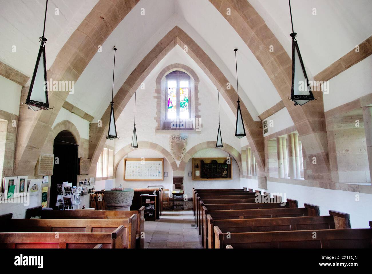 L’église All Saints de Brockhampton, un bâtiment classé Grade I, a été conçue et construite en 1902 par William Lethaby, un architecte d’art et d’artisanat de premier plan. Banque D'Images