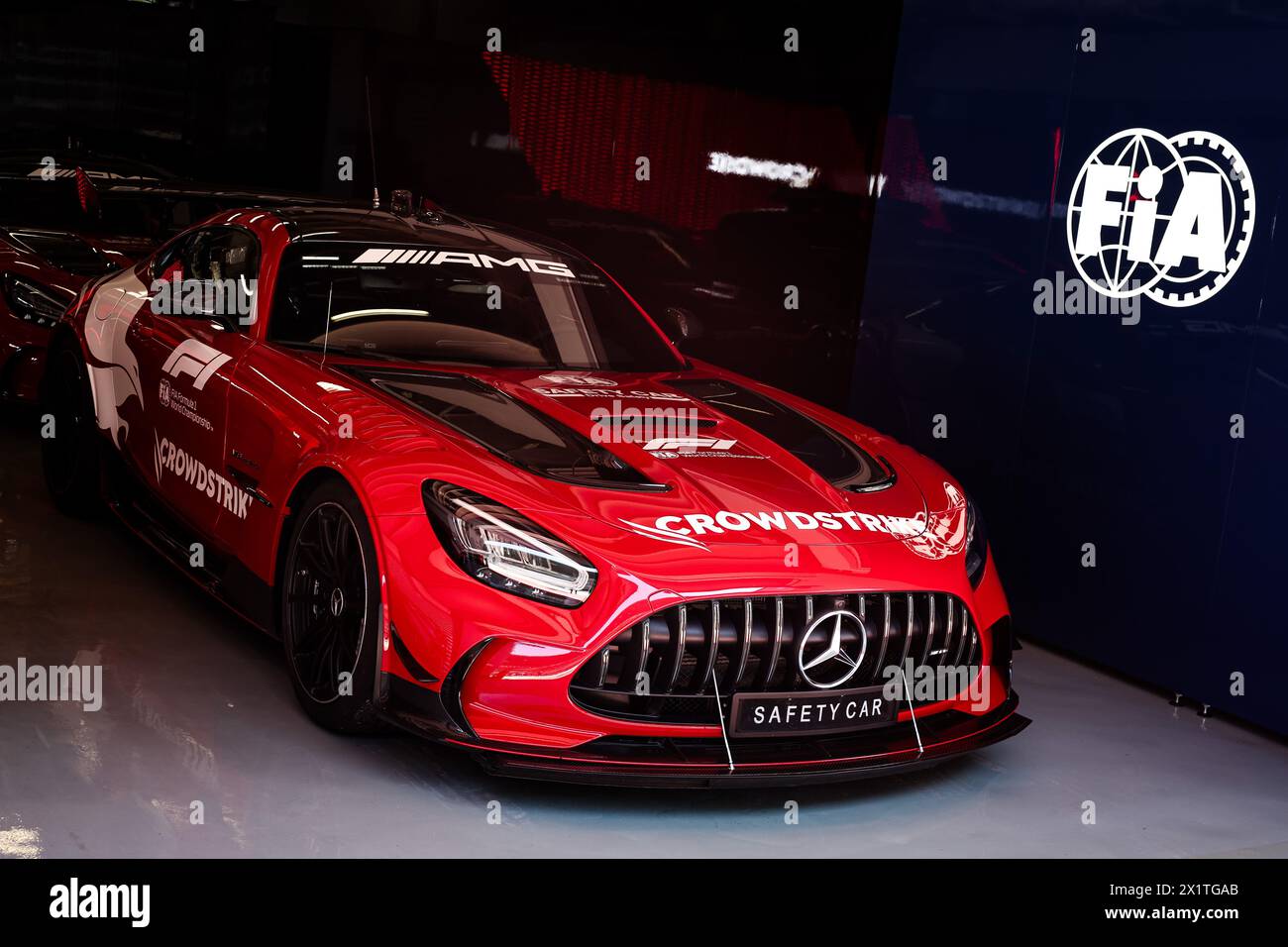 La FIA Mercedes-AMG GT Black Series Safety car lors du Grand Prix de Chine de formule 1 Lenovo 2024, 5ème manche du Championnat du monde de formule 1 2024 du 19 au 21 avril 2024 sur le circuit international de Shanghai, à Shanghai, en Chine Banque D'Images