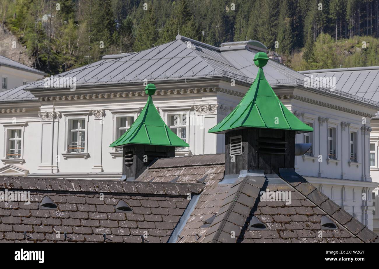 Bâtiment, toits, structure, Bad Gastein Banque D'Images